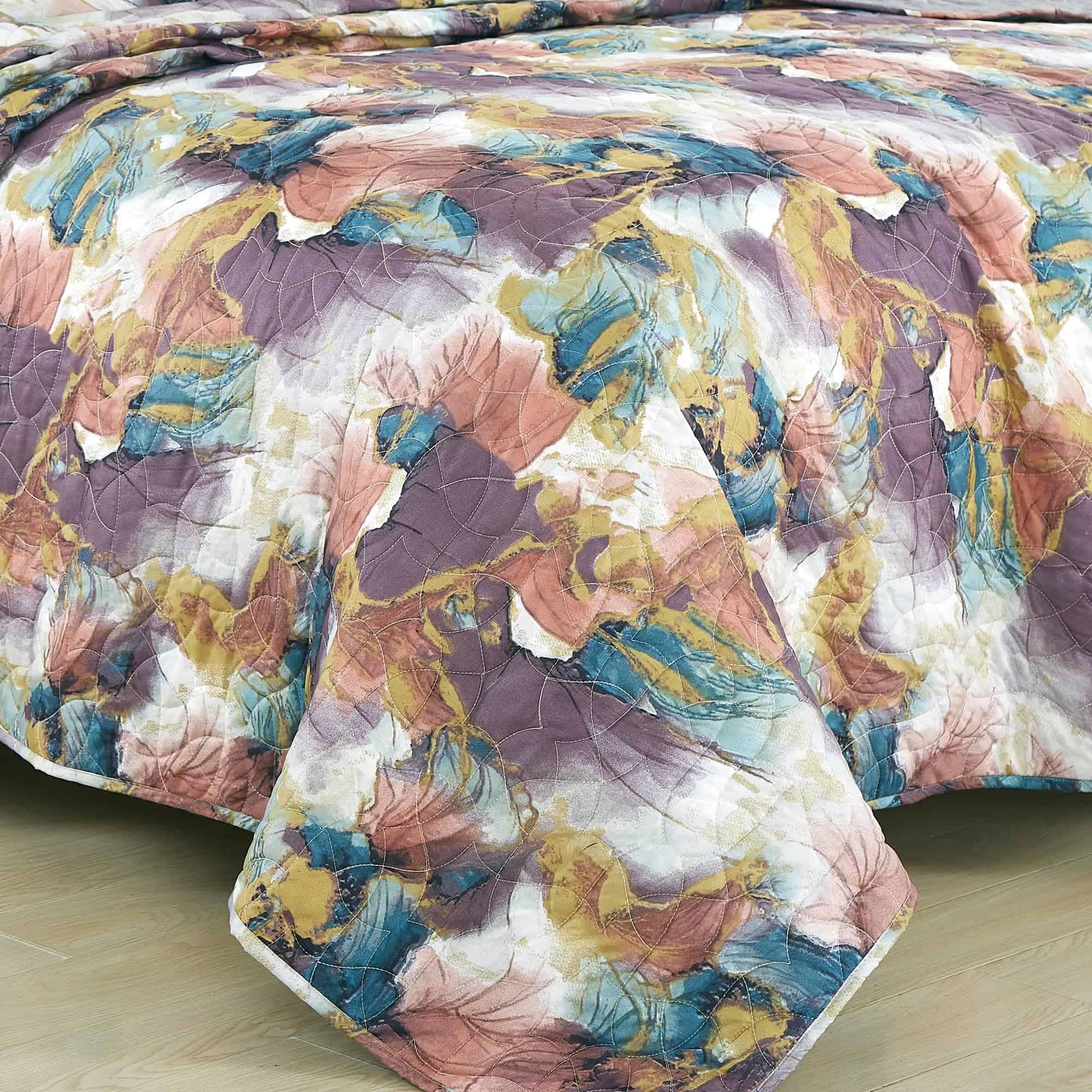 Juego de Colcha Floral Chezmoi Collection Passion de 3 - Imagen 6