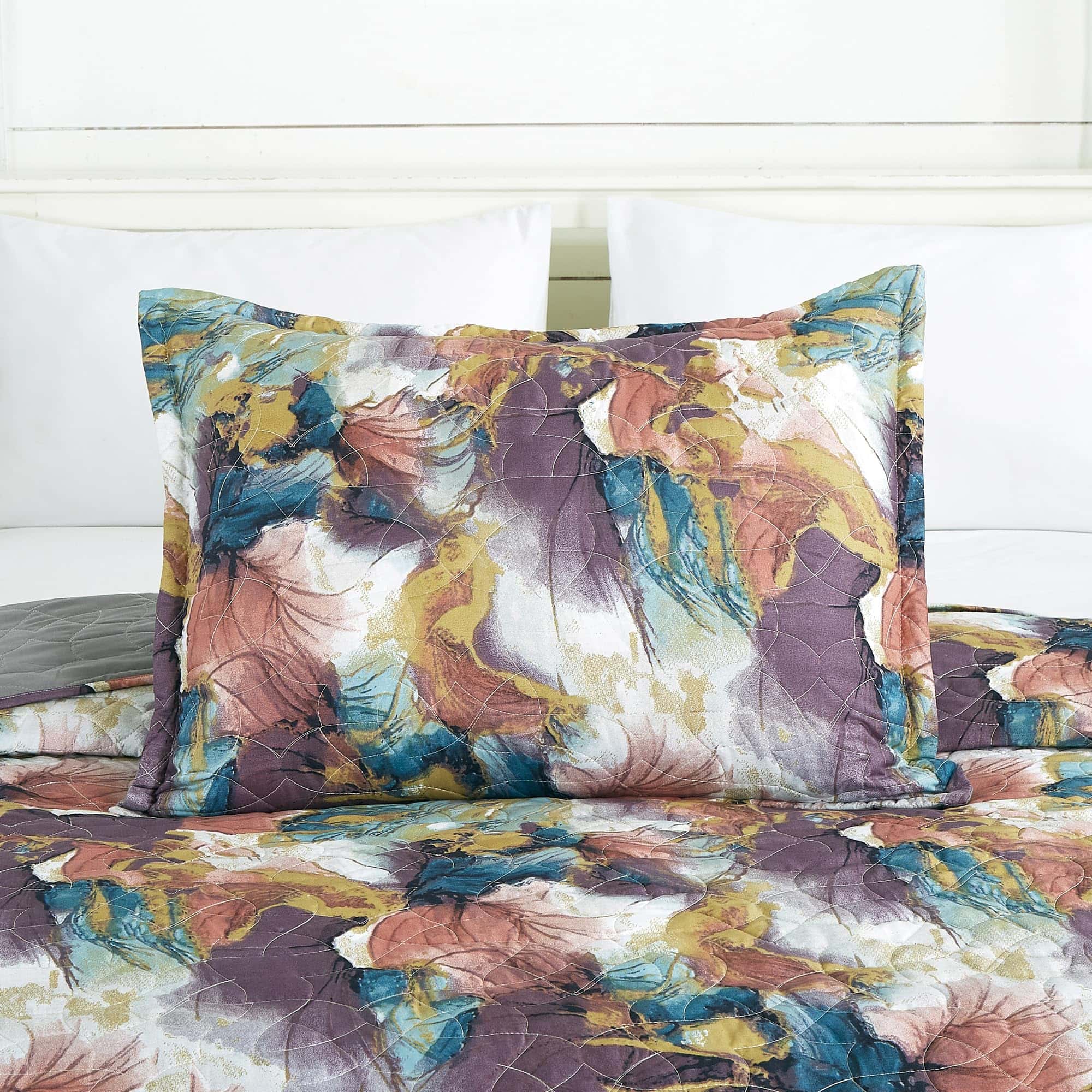 Juego de Colcha Floral Chezmoi Collection Passion de 3 - Imagen 4