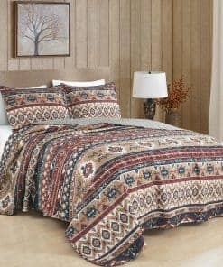 Juego de Colcha Chezmoi Collection Flint 3 Piezas Estilo