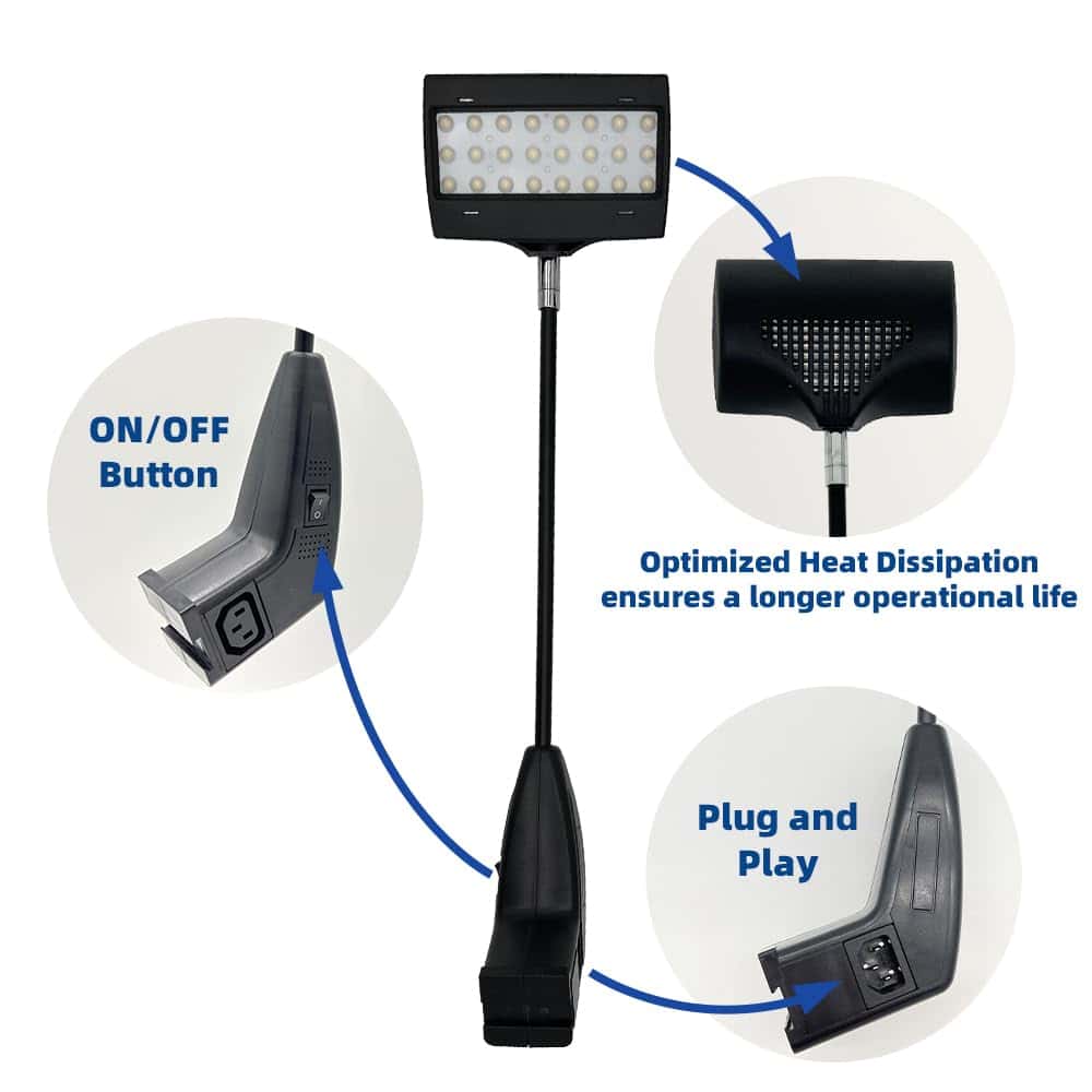 2pcs Luces de Exhibición Negras Displayfactory Conectables - Imagen 5