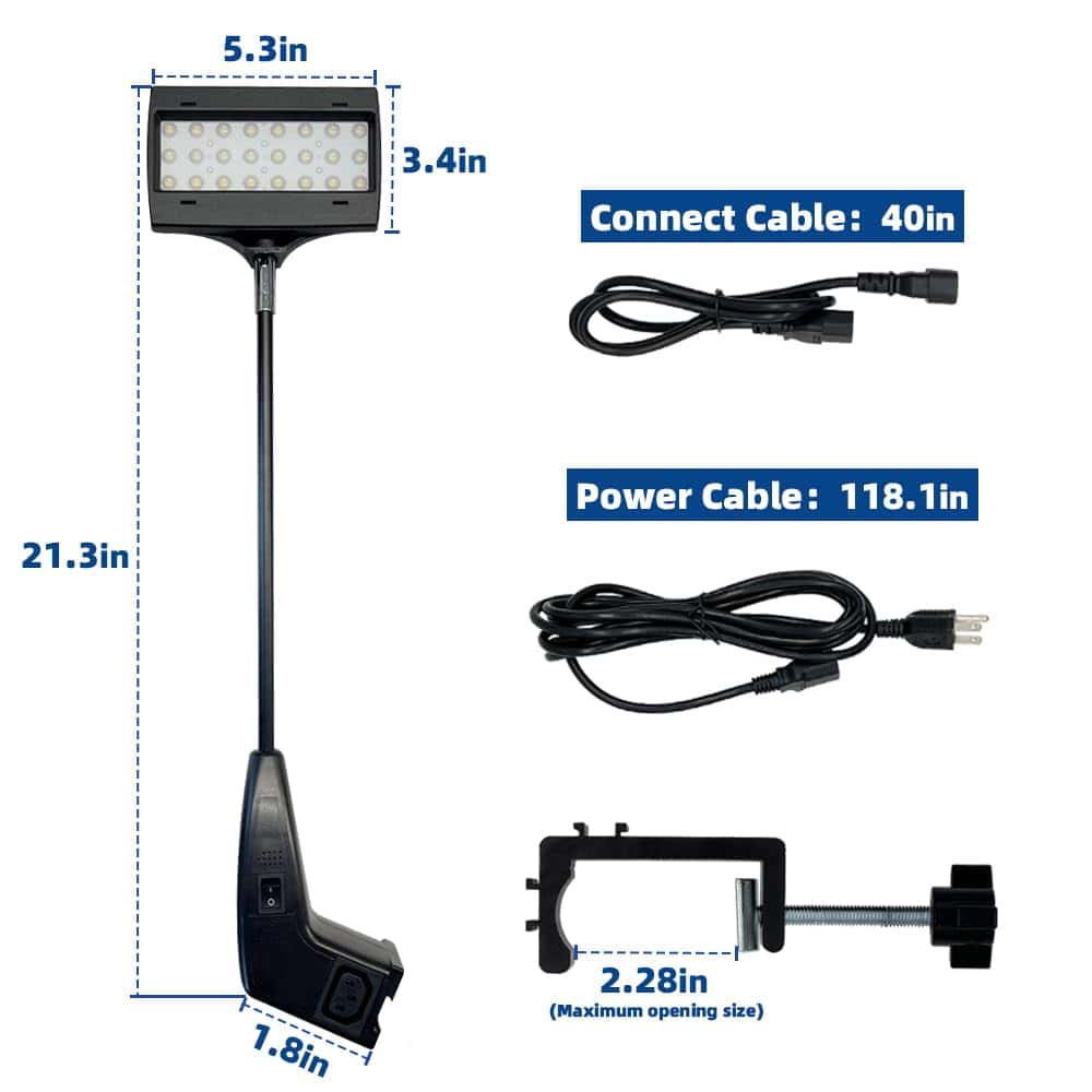 2pcs Luces de Exhibición Negras Displayfactory Conectables - Imagen 3