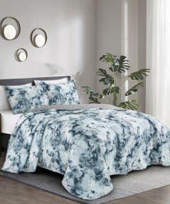 Juego de Edredón Floral Chezmoi Collection Glory de 3