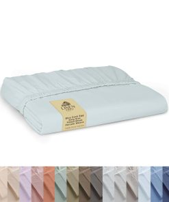 Sábana Ajustable de 100% Algodón Percale Linen Home, Tamaño
