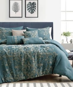 Juego de Confort ESCA de 7 Piezas con Estampado Damasco