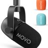 Micrófono de Podcast Dinámico XLR Movo CastMic para PC,