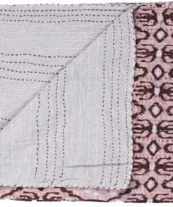 Taj Hotel Kantha Manta de Algodón Acolchada Hecha a Mano,