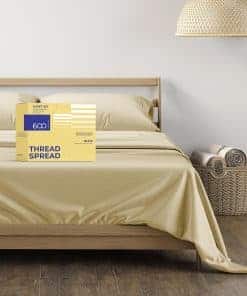 Juego de sábanas 100% algodón egipcio de 600 hilos Queen -