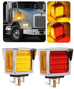 ASNOO 2PCS Luces de Señal de Giro de Doble Cara Cuadradas