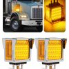 ASNOO 2PCS Luces de Señal de Giro Cuadradas con Doble Cara