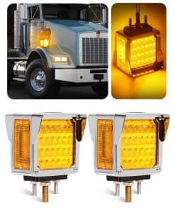 ASNOO 2PCS Luces de Señal de Giro Cuadradas con Doble Cara