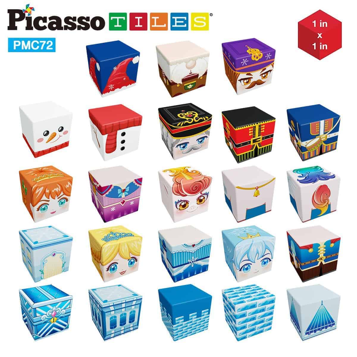 PicassoTiles Cubo Magnético Tema Invierno Hielo - Juego de - Imagen 7