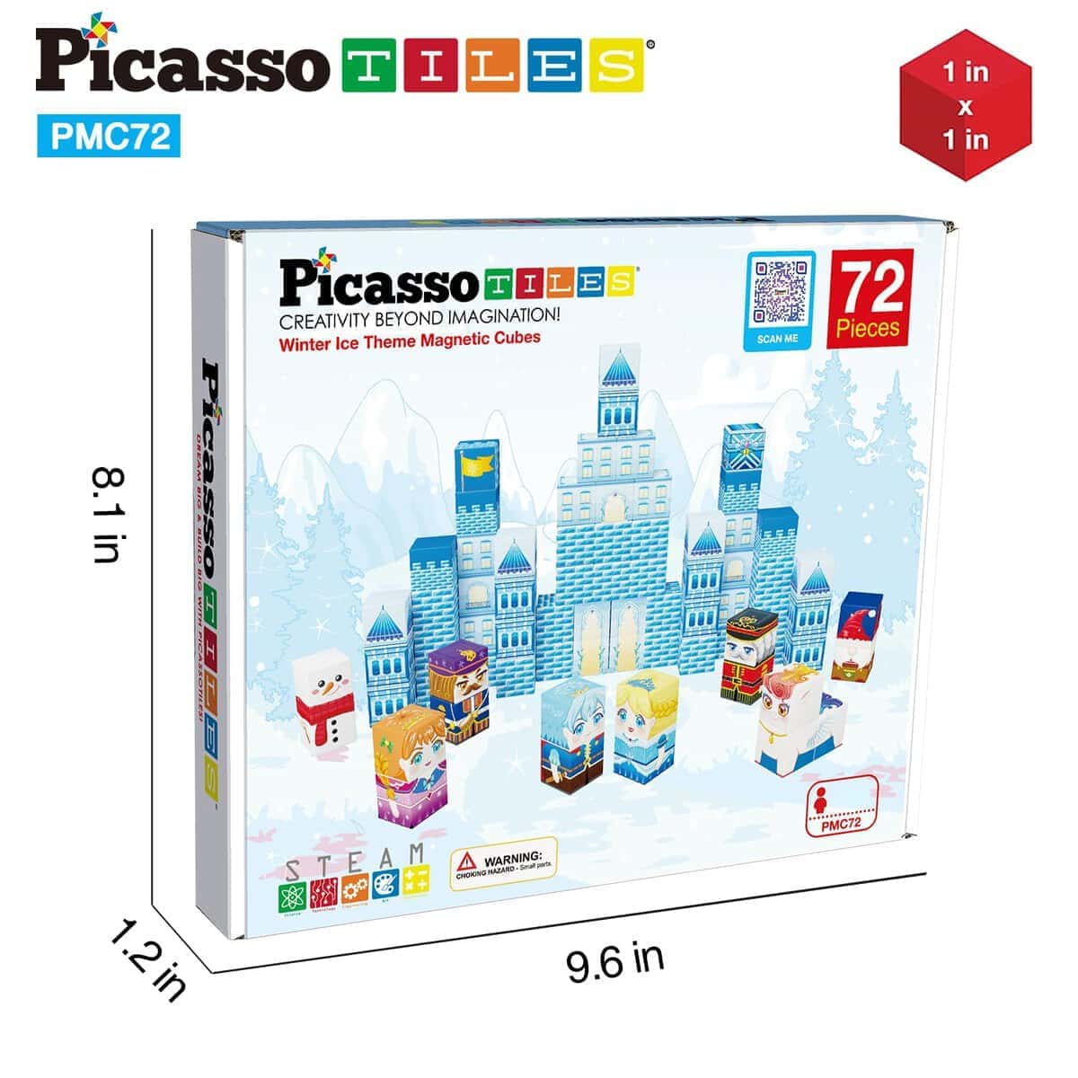 PicassoTiles Cubo Magnético Tema Invierno Hielo - Juego de - Imagen 10
