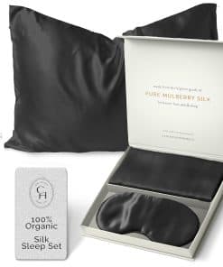 Funda de Almohada de Seda Colorado Home Co -Negro Medianoche