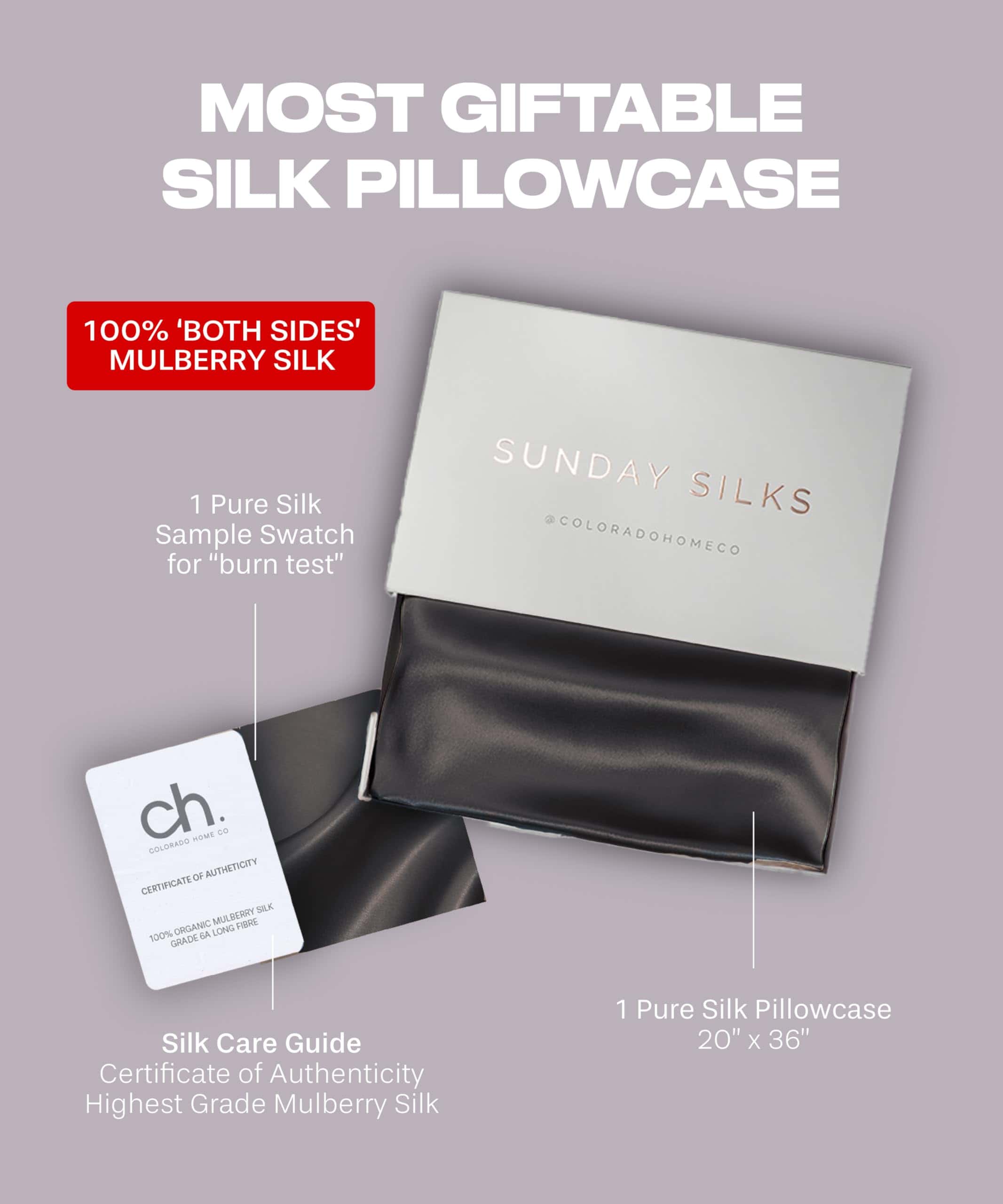 Funda de Almohada de Seda PREMIUM SUNDAYSILKS | 100% Seda - Imagen 7