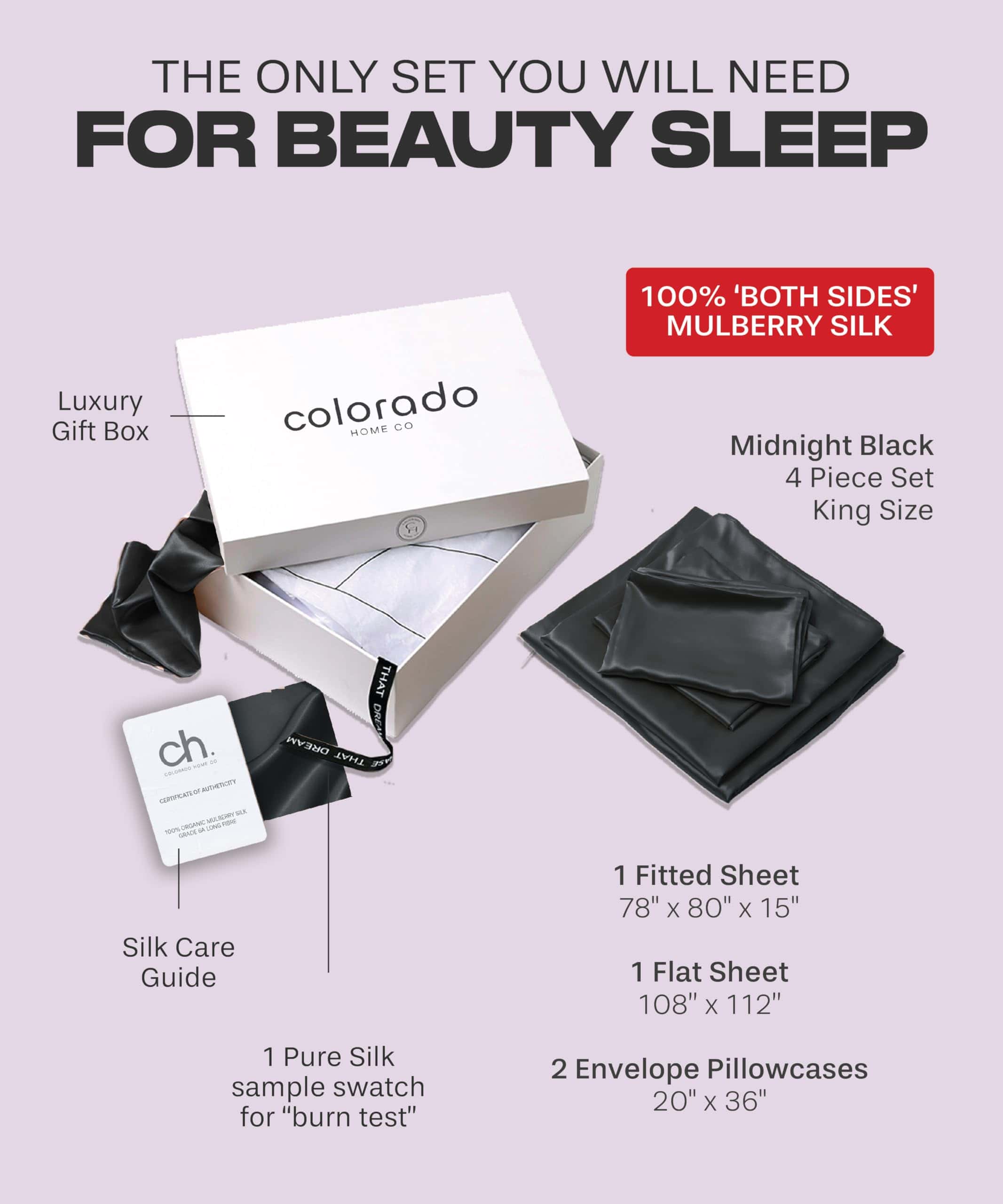 Juego de Sábanas de Seda 100% de Morera | Sábanas de Seda - Imagen 7