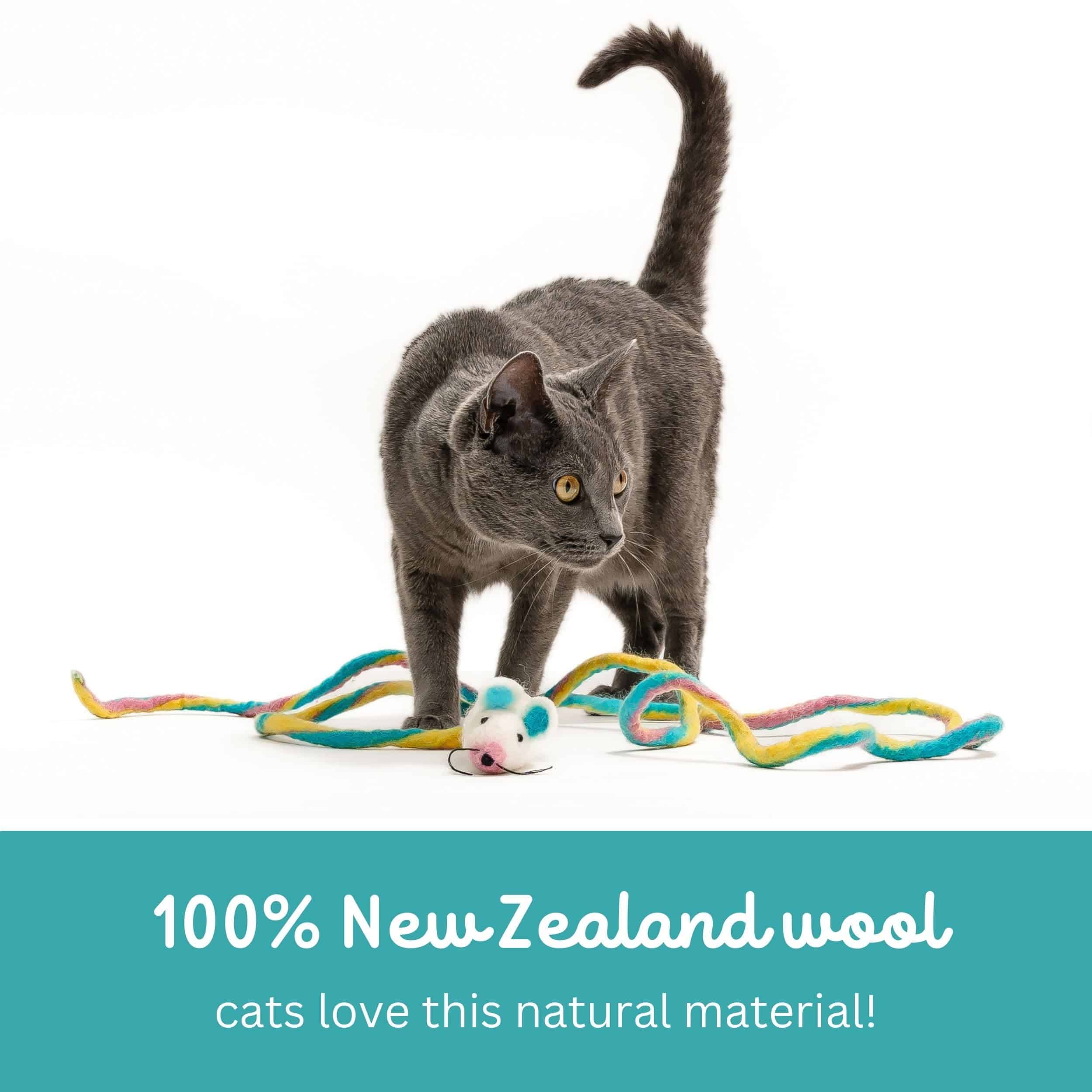 Juguete para gatos Catch a Mouse by The Tail de lana con - Imagen 4
