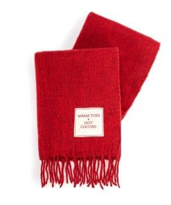 DEMDACO Manta Navideña Roja y Blanca "Here Comes Santa