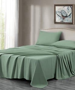 Juego de Sábanas King Size Chezmoi Collection Color Verde