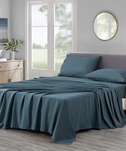 Juego de Sábanas Chezmoi Collection Sólido Azul China 250TC