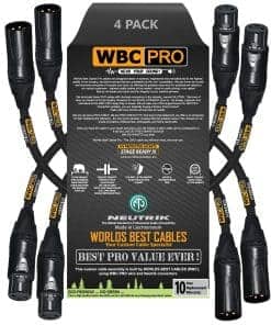 4 Unidades - 1 Pie - WBC-PRO-Quad Cable Ultra-Silencioso