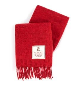 DEMDACO Pooh Classic Yellow Bear Holiday Rosy Red 50 x 60