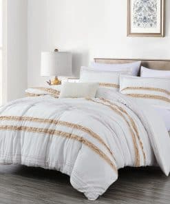 Chezmoi Collection Juego de Edredón Boho Jacquard con 6