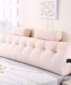 Almohada de cabecera en forma de cuña Ziihome + -Crema