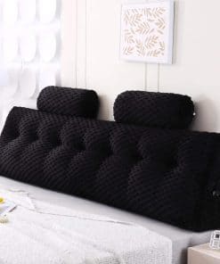 Almohada de Cabecera en Forma de Cuña Ziihome + -Negro