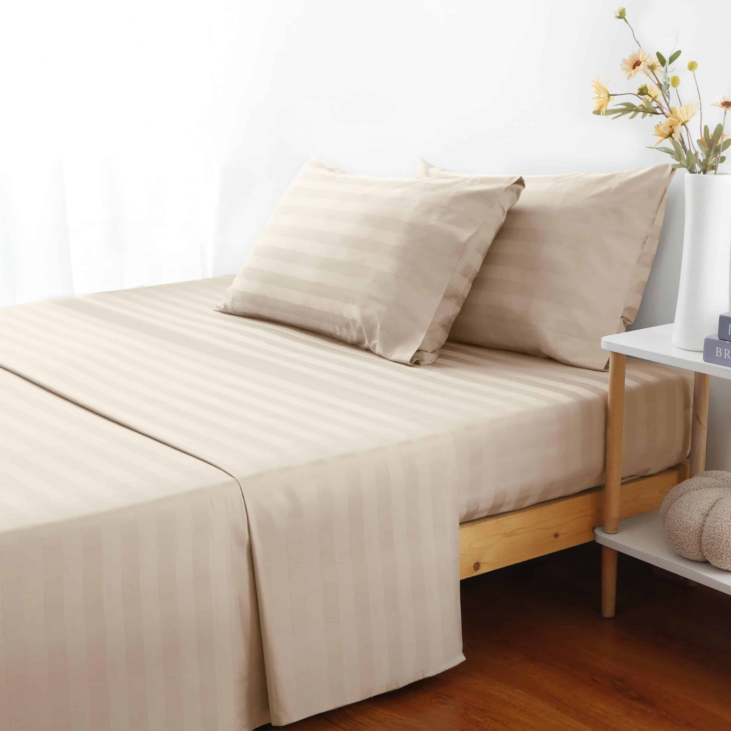 Sábana Bajera Individual Tamaño King, 400 TC Sábana Bajera - Imagen 6