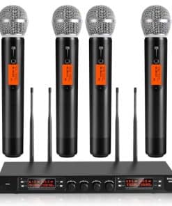 Sistema de micrófonos inalámbricos de 4 canales innopow,