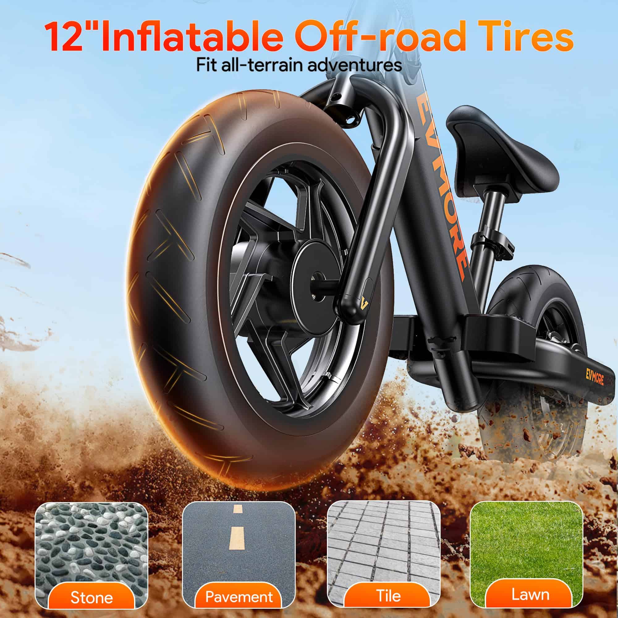 Moto Electrica Evmore para Niños, Motocicleta Eléctrica de - Imagen 6