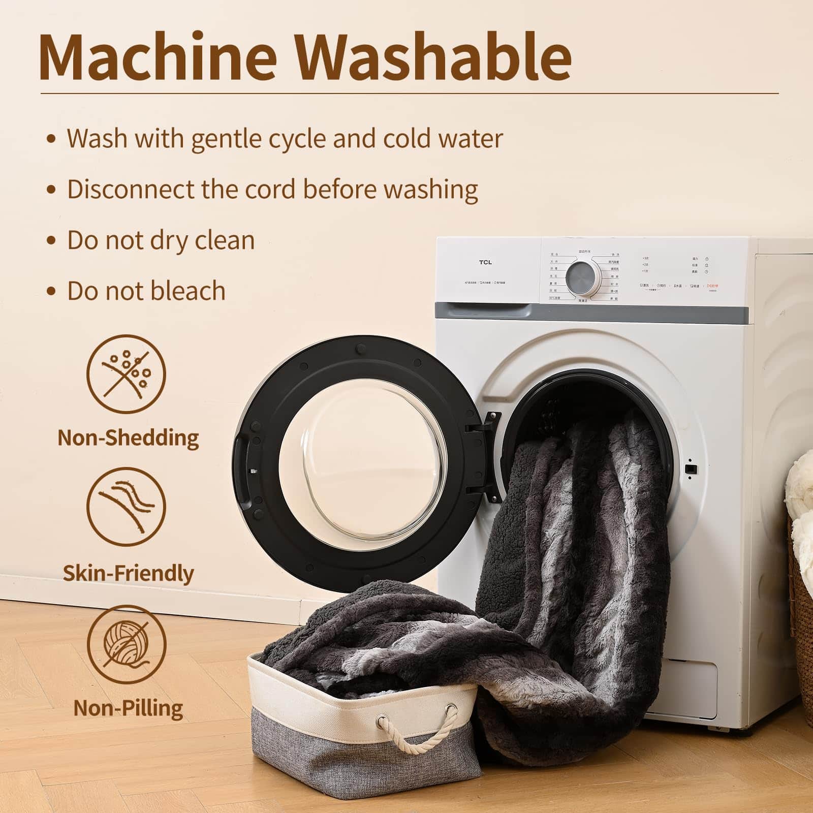 Manta térmica eléctrica Bearhug, 50x60 pulgadas, Caja de - Imagen 6