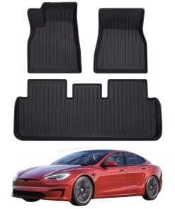Tapetes para Suelo Compatibles con Tesla Model S 2021-2024,