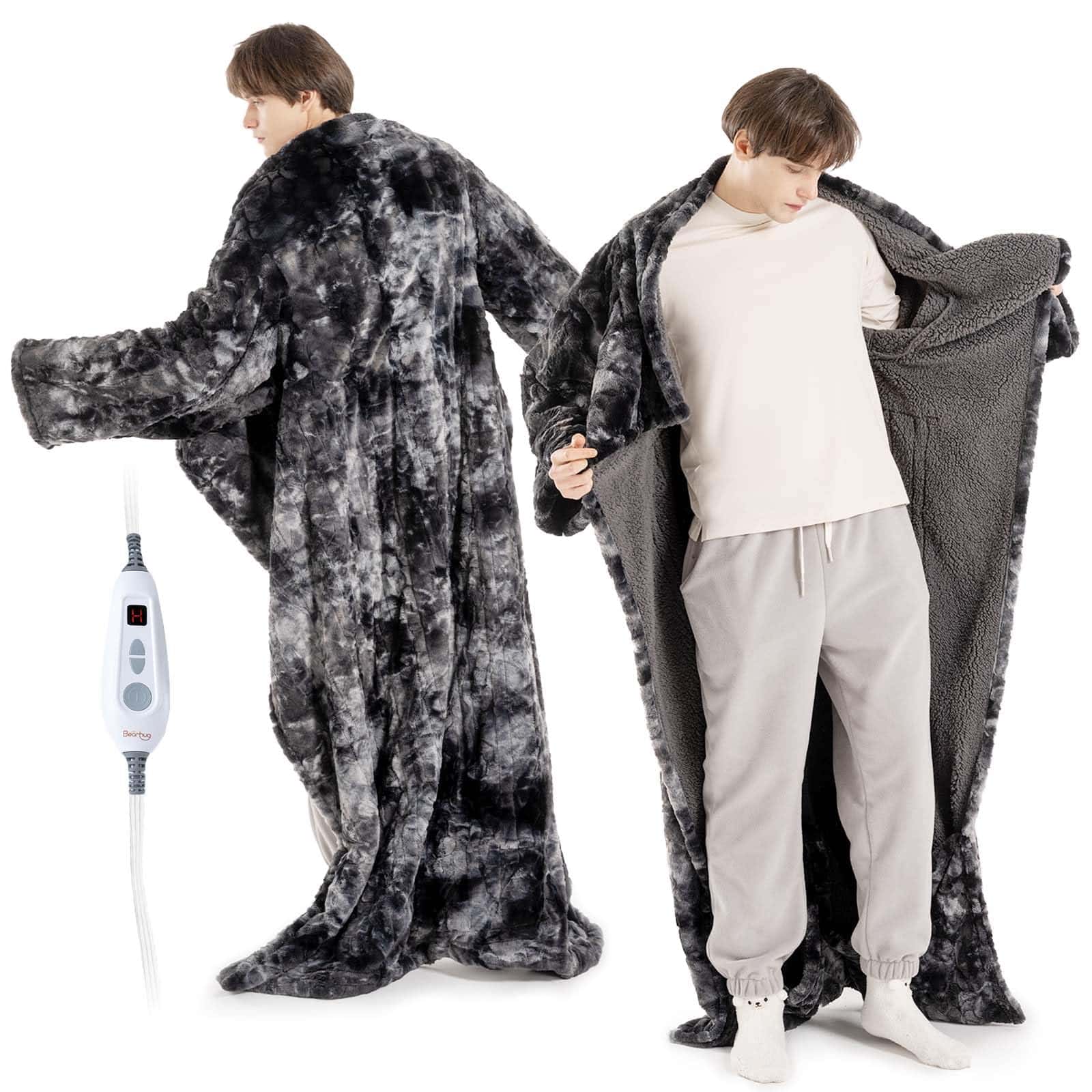 Manta térmica con mangas y bolsillos para los pies Bearhug