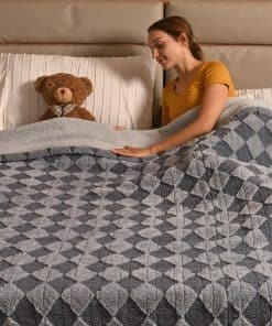 Cobertor Eléctrico Tamaño Completo 77" x 84", Gris de Piel