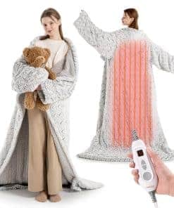 Manta térmica wearable Bearhug con bolsillos para los pies