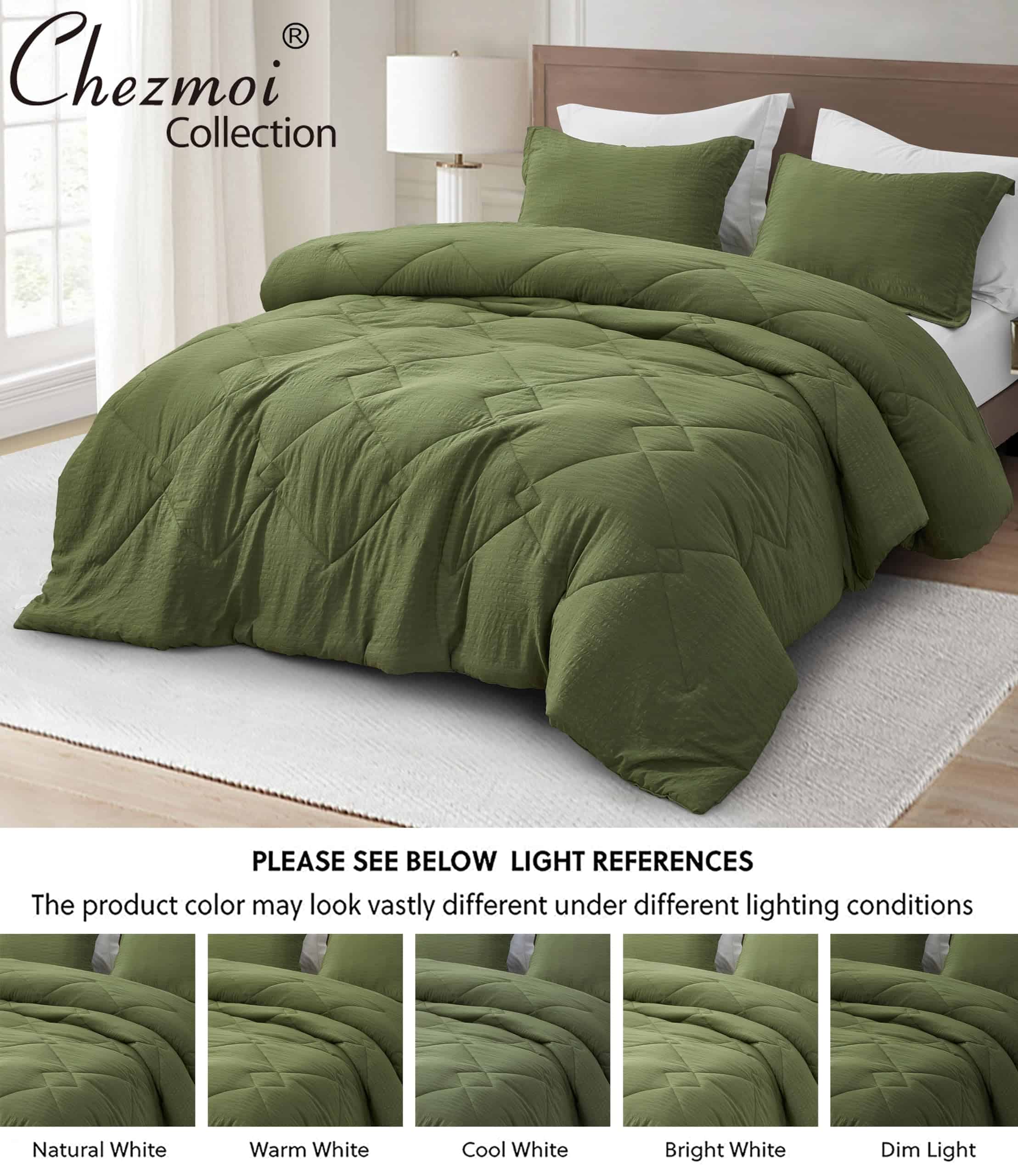 Chezmoi Collection Hugo Juego de edredón Jacquard de 3 - Imagen 6