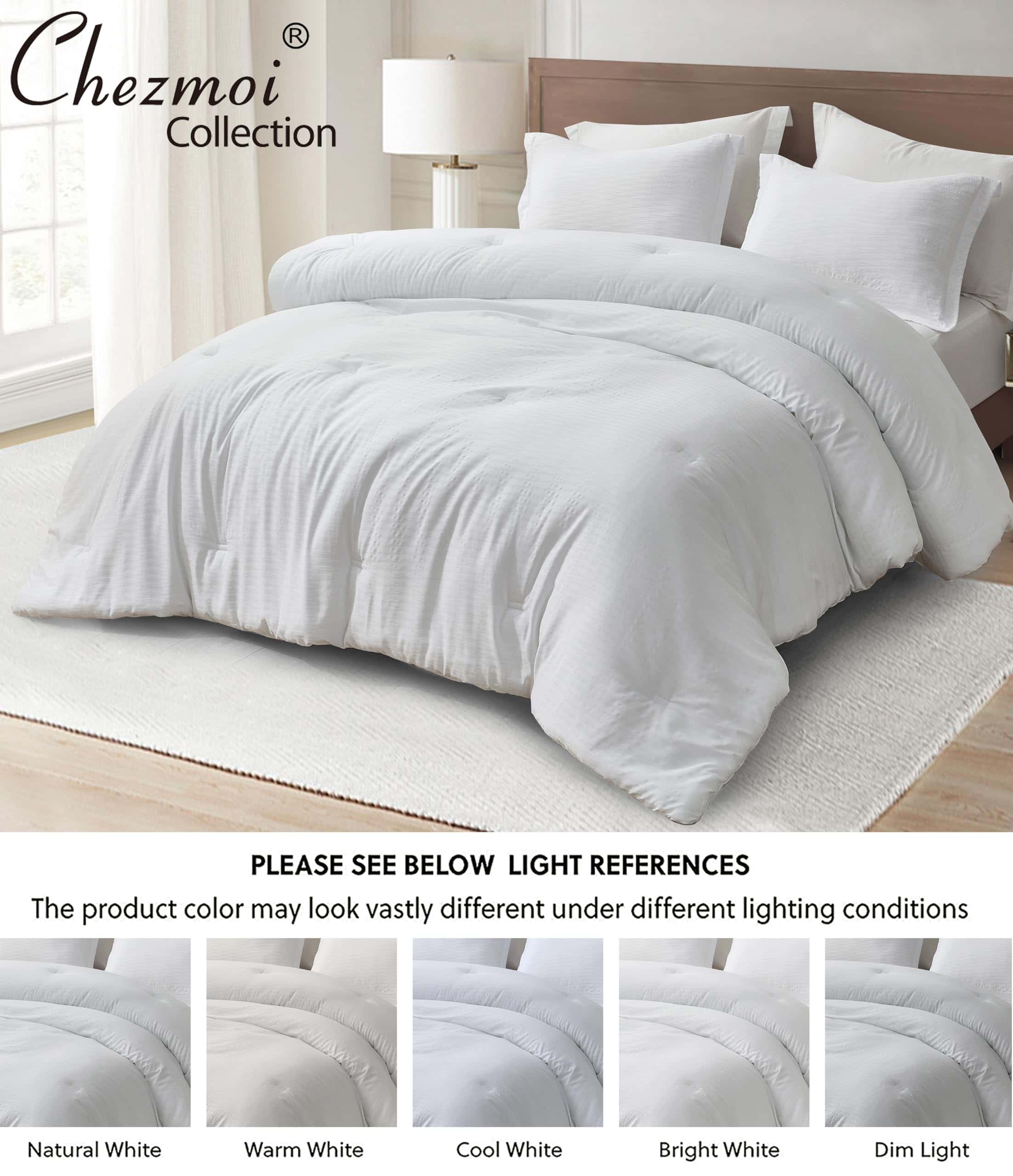 Set de Edredón Jacquard Calvin de 3 -Blanco - Imagen 6