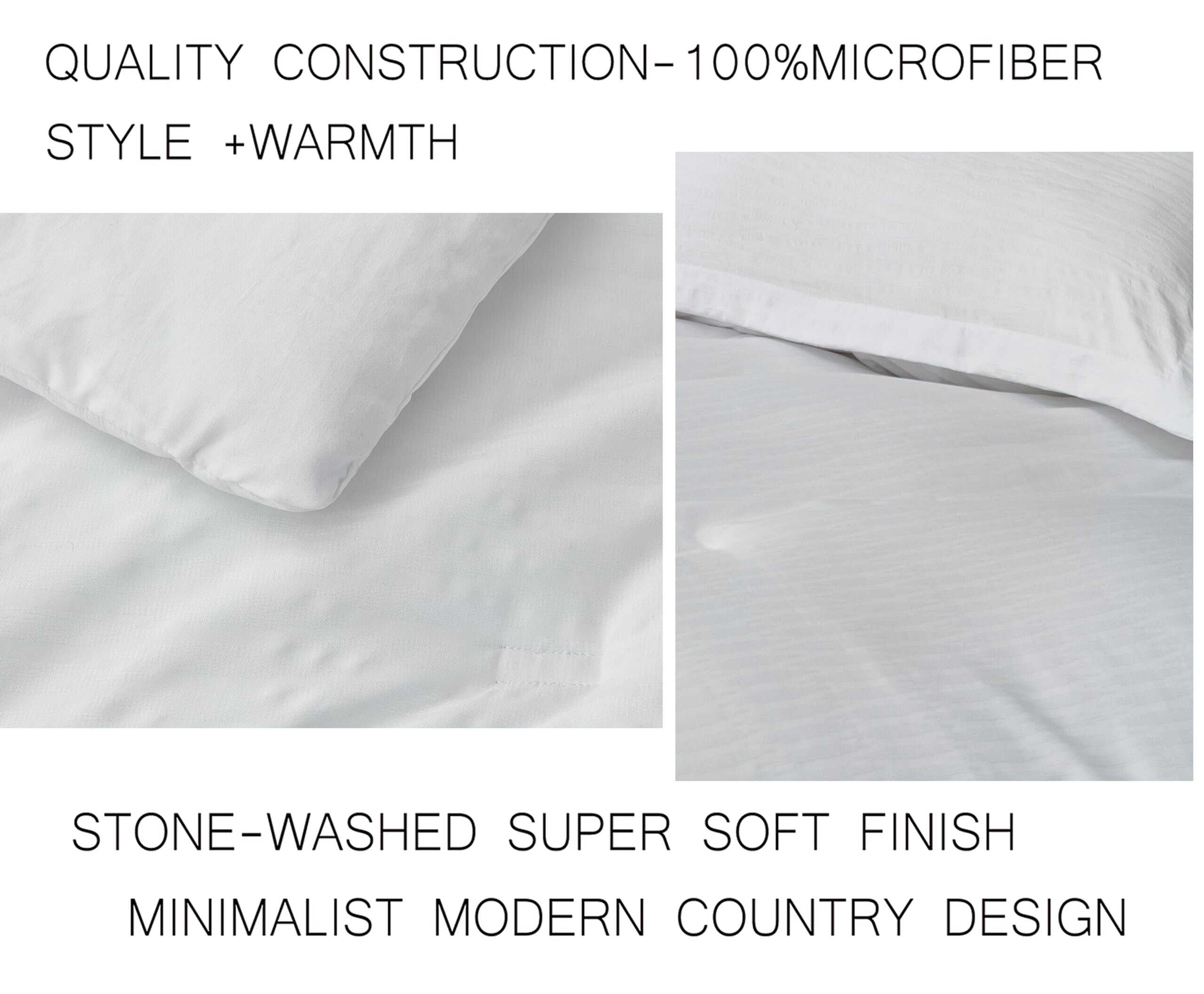 Set de Edredón Jacquard Calvin de 3 -Blanco - Imagen 5