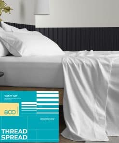 Juego de sábanas Thread Spread 100% algodón -Silver