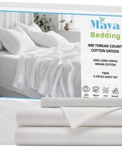 Juego de sábanas gemelas Maya 100% algodón (3 piezas) -