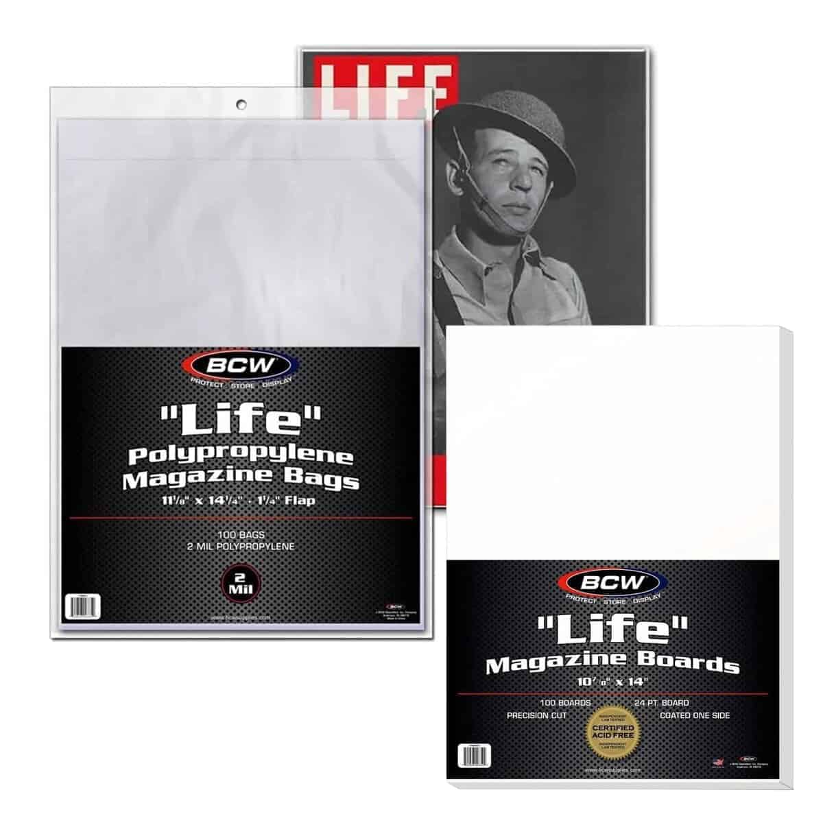 Paquete de Bolsas para Revistas Life y Tableros Traseros