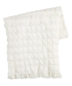 Manta de tejido de acrílico en patrón de gofre tejido