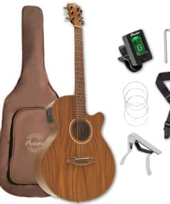 Guitarra Acústica Eléctrica de Bambú 40" Cutaway de Acacia.