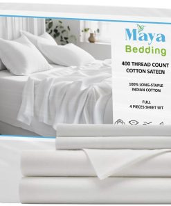 Juego de Sábanas Completo 100% Algodón para Cama Full (4