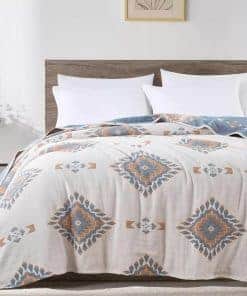 Manta de algodón Chezmoi Collection tamaño King para cama,