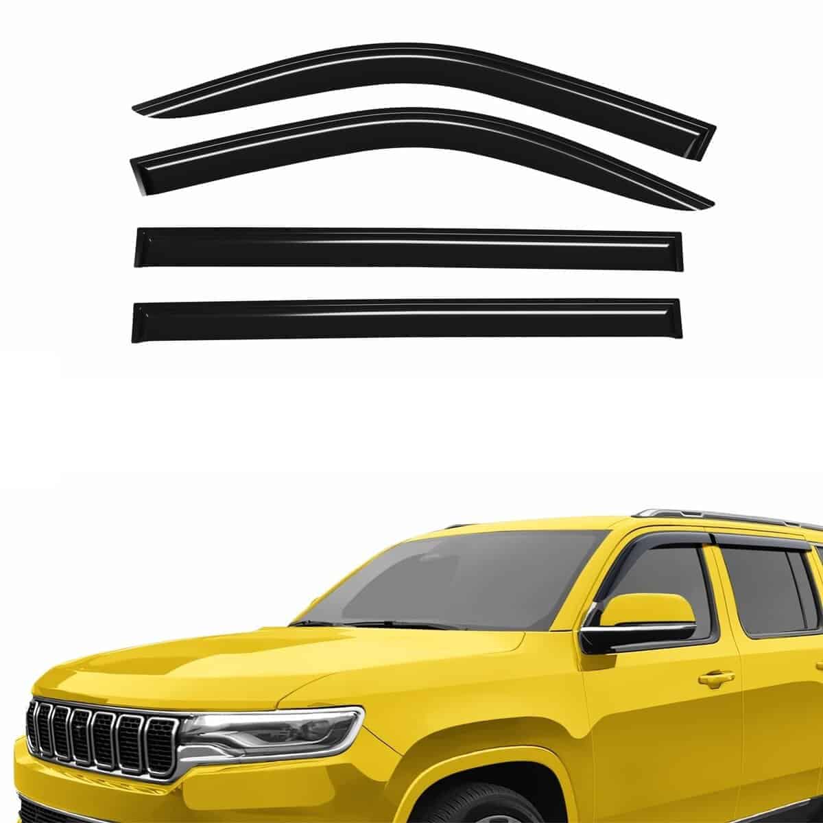 Viseras para ventanas extremadamente duraderas para Jeep