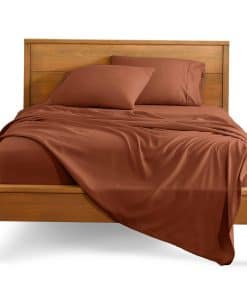 Juego de sábanas Bare Home King - Juego de -Terracota