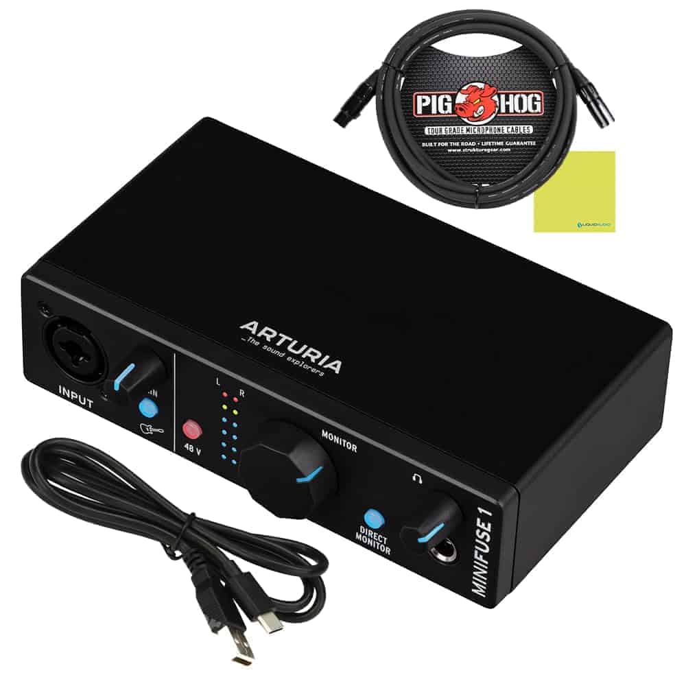 Interfaz de Audio USB-C Portátil Arturia MiniFuse 1, Negro