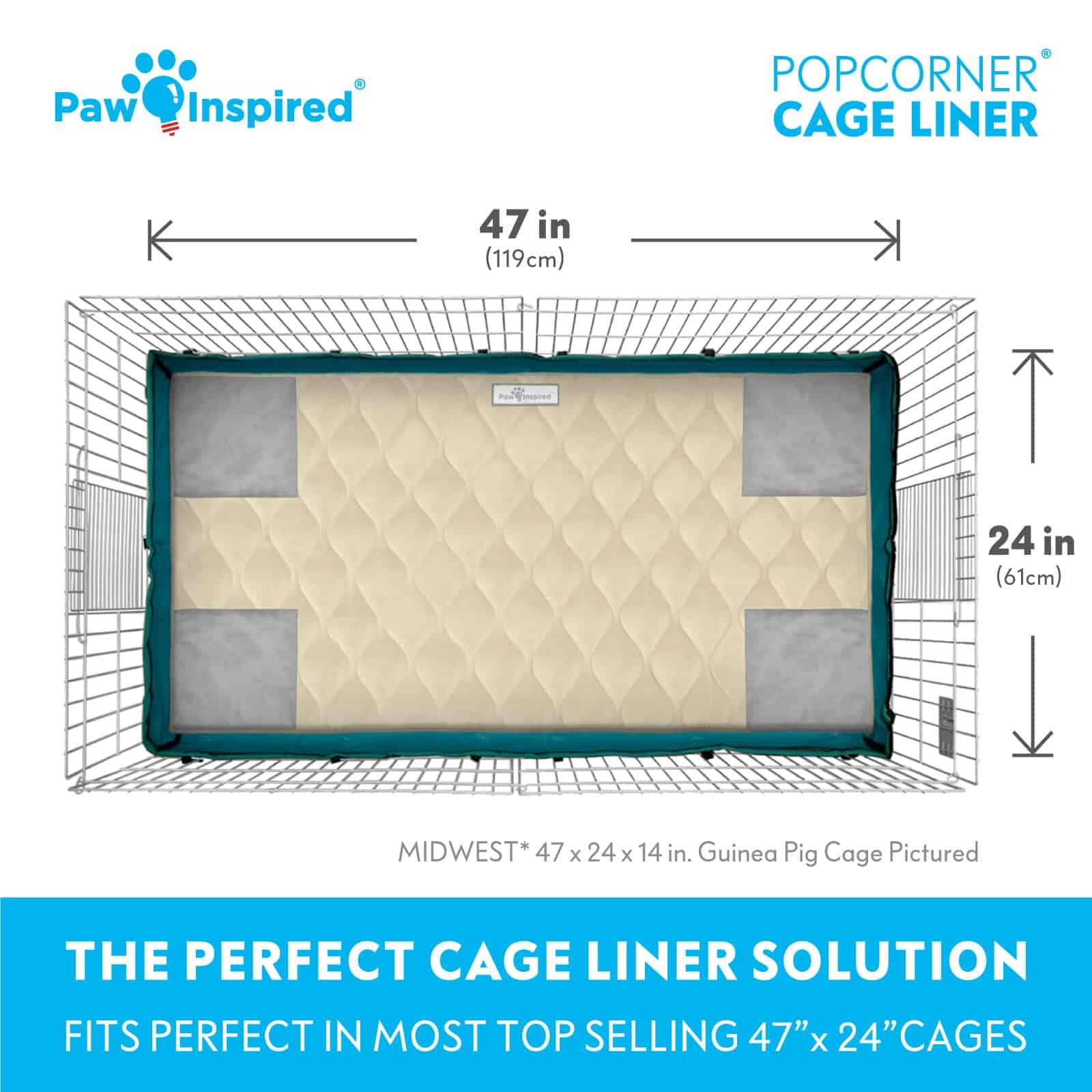 Paw Inspired PopCorner Forro para Jaula de Cobayas | Ropa - Imagen 5